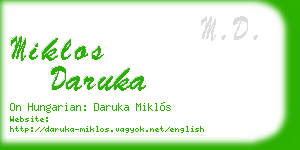 miklos daruka business card